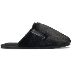 Calvin Klein Jeans Hausschuhe Hotel Slipper Fur After Glow YW0YW01593 Schwarz