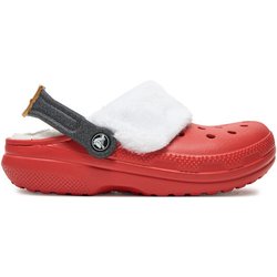Crocs Pantoletten Classic Lined Santa Clog 210933 Rot