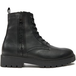 Calvin Klein Jeans Stiefel Combat Mid Laceup Boot W Zip YM0YM00262 Schwarz