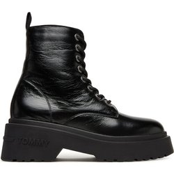 Tommy Jeans Schnürschuhe Tjw Chunky Shiny EN0EN02848 Schwarz