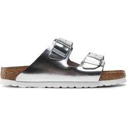 Birkenstock Pantoletten Arizona Metallic 1005961 Silberfarben