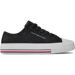 Tommy Hilfiger Sneakers aus Stoff Low Cut Lace-Up Sneaker T3A9-33185-1687 S Schwarz