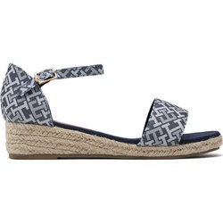 Tommy Hilfiger Espadrilles Rope Wedge Sandal Denim T3A7-32776-0048 S Himmelblau