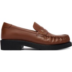 Tommy Hilfiger Slipper Th Square Toe Leather Loafer FW0FW08977 Braun