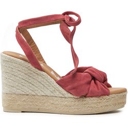 Manebi Espadrilles Hamptons Wedge Espadrilles With Knot W 1.5 WS Dunkelrot