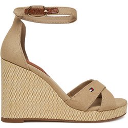 Tommy Hilfiger Sandalen Flag High Wedge Espad Crisscross FW0FW08661 Beige