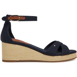 Tommy Hilfiger Sandalen Flag Criss-Cros Mid Wedge Espad FW0FW08481 Dunkelblau