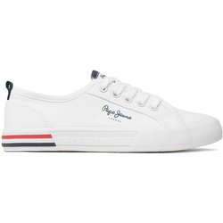 Pepe Jeans Sneakers aus Stoff Brady Basic Boy PBS30549 Weiß