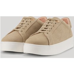 Sneaker Velluto Stampa New Daphne in Beige