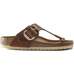 Sandalen für Damen Birkenstock Gizeh Big Buckle Natural Leather Oiled