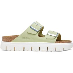 Pantoletten für Damen Birkenstock Arizona Platform Suede Leather
