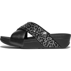 Slides FitFlop Lulu Crystal-Mix Metallic Cross