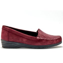 Veloursleder Mokassins große Breite Damen Pédiconfort