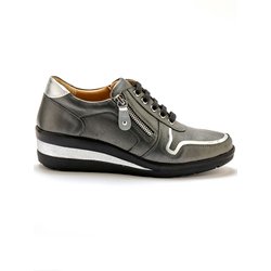 Damen Sneaker mit Reißverschluss und Schnürsenkeln Pédiconfort