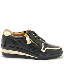 Damen Sneaker mit Reißverschluss und Schnürsenkeln Pédiconfort