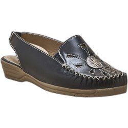 Damen Sandalen aus Leder mit elastischen Einsätzen Pédiconfort