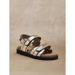 Vollente Sandalen aus Leder mit Klettverschluss für Frauen Pédiconfort
