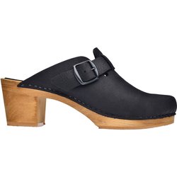 Damen-Clogs Sanita Wood-Malulo Square