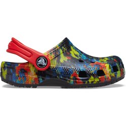 Klassischer grafischer Sabot Kind Crocs Tiedye T
