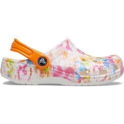 Klassischer grafischer Sabot Kind Crocs Tiedye
