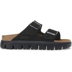 Pantoletten für Damen Birkenstock Arizona Platform Suede Leather