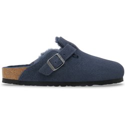 Sandalen Birkenstock Boston BS Suede Leather/ Fur New Navy
