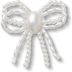 Jibbitz Crocs White Pearl Beaded Bow