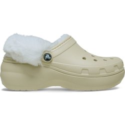 Clogs für Damen Crocs Classic Platform Fuzz Lined