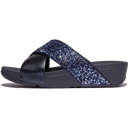 Slides FitFlop Lulu Crystal-Mix Metallic Cross