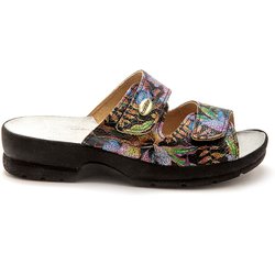 Extra große Damen-Mules mit Klettverschluss Pédiconfort
