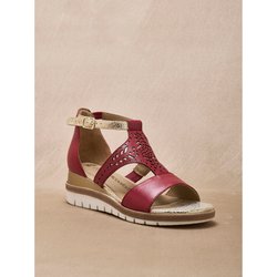 Damen Sandalen aus Leder mit durchbrochenem Muster Pédiconfort