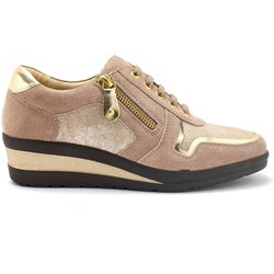 Damen Sneaker mit Reißverschluss und Schnürsenkeln Pédiconfort