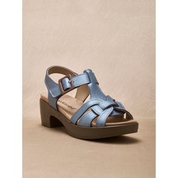 Hohe Sandalen mit Klettverschluss und dekorativem Riemen für Damen Pédiconfort