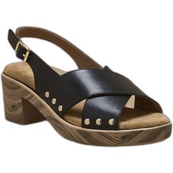 Leder Sandalen mit Nieten für Damen Pédiconfort