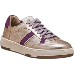 Metallisch glänzende Leder-Sneaker für Damen Pédiconfort