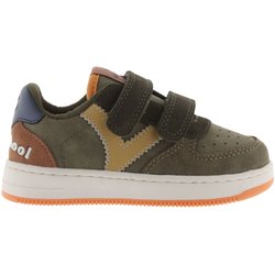 Sneakers mit Klettverschluss in Lederoptik und Spaltleder, Baby Victoria Tiempo