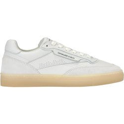 Copenhagen Weißer Leder-Sneaker mit Veloursleder-Details in 40