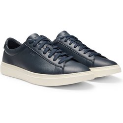 BOSS Low Top Sneaker aus genarbtem Leder in 40