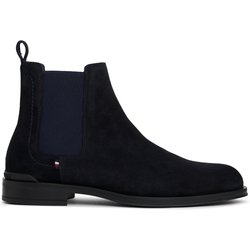 Tommy Hilfiger Chelsea Boots aus Veloursleder mit Logo-Stickerei in 40