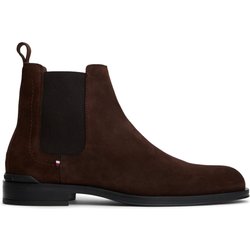 Tommy Hilfiger Chelsea Boots aus Veloursleder mit Logo-Stickerei in 40