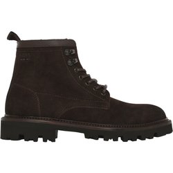 HUGO Wetterfeste Veloursleder-Boots mit SchnĂĽrung und ReiĂźverschluss in 40