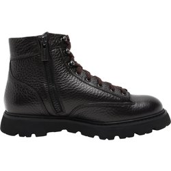 Doucal's Mittelhohe Stiefel aus genarbtem Leder mit seitlichem Reißverschluss in 41