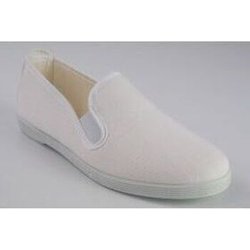 Bienve Schuhe 102 weiße Kunfu-Leinwand