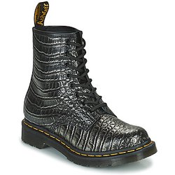 Dr. Martens Damenstiefel 1460 Gunmetal Wild Croc Emboss