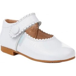 Angelitos Ballerinas 1502 MERCEDITAS CHAROL CON VELCRO Blanco