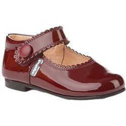 Angelitos Ballerinas 1502 MERCEDITAS CHAROL CON VELCRO Burdeos