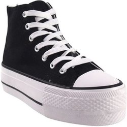 Bienve Schuhe abx012 schwarzes Damen-Canvas