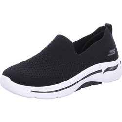 Skechers Damenschuhe Slipper Sneaker Schlupfschuh Schwarz Neu ArchFit 124418-BKW