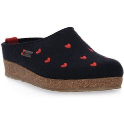 Haflinger Clogs CUORICINI MITTLEBLAU WOLLFILZ CALZ G
