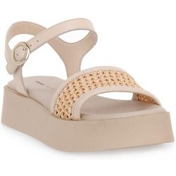 Frau  Sandalen Rafia Macrame Ecru